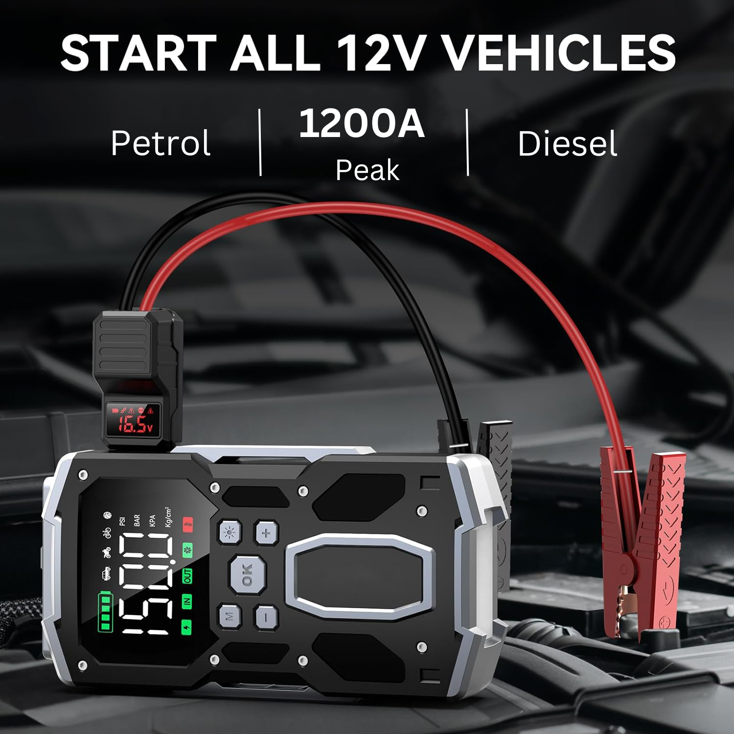 PowerMax 1200: Jump Starter & Air Compressor